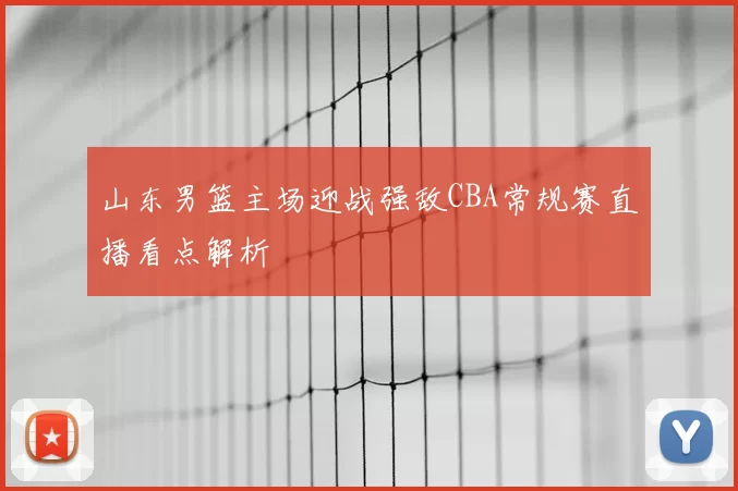 山东男篮主场迎战强敌CBA常规赛直播看点解析